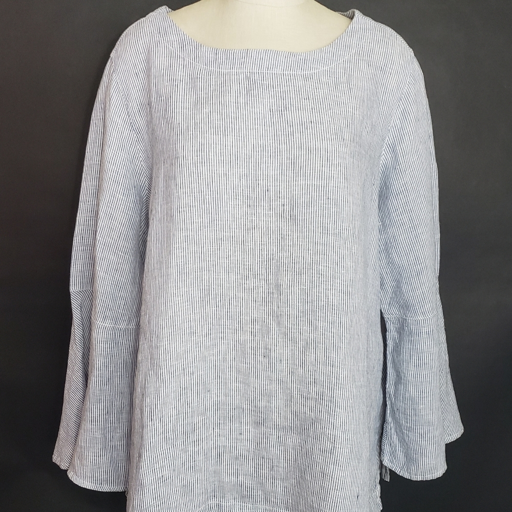 CYNTHIA ROWLEY 100% LINEN BLOUSE size 2X